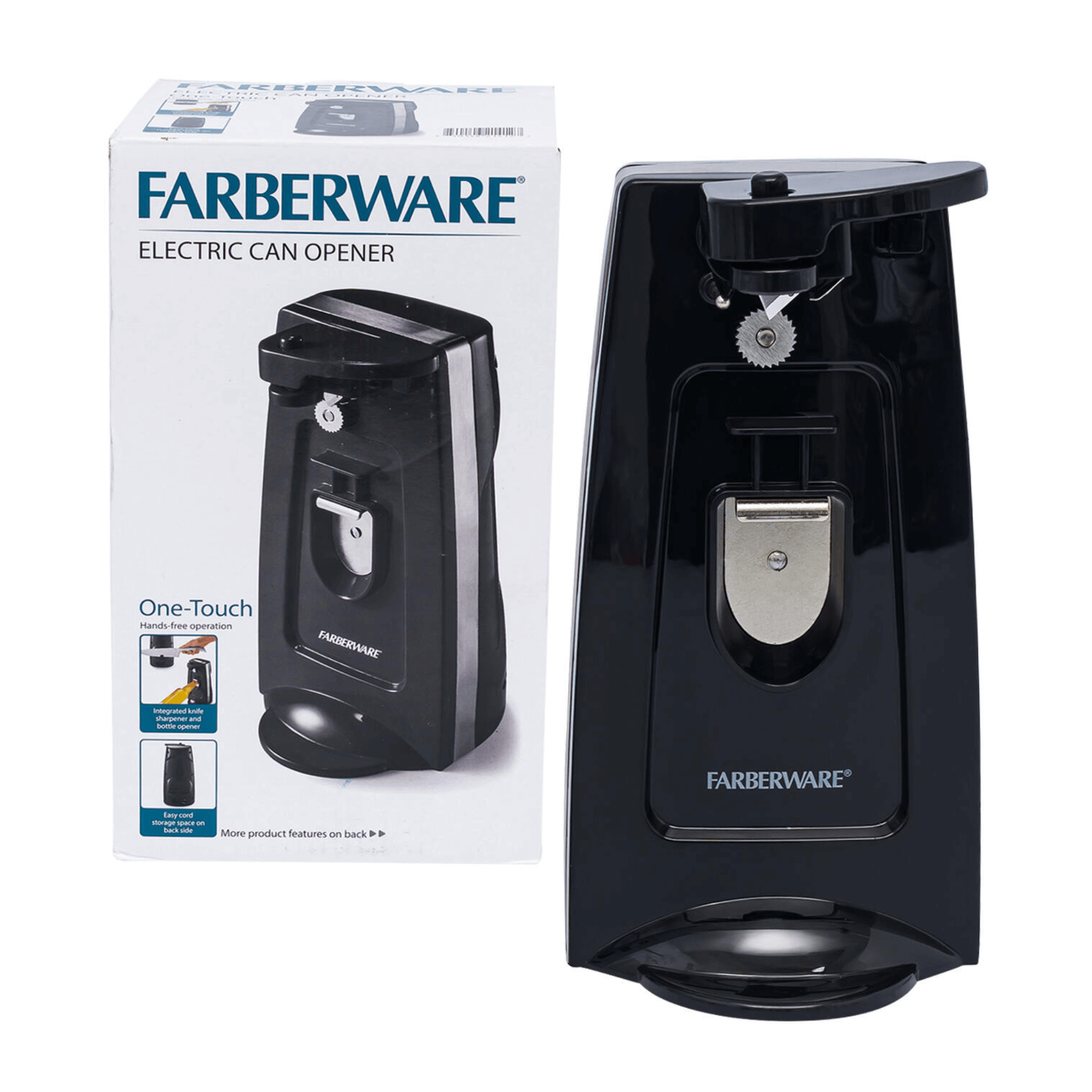 Farberware Tall Can Opener with Knife Sharpener and Bottle Opener Jupiter Gear Home