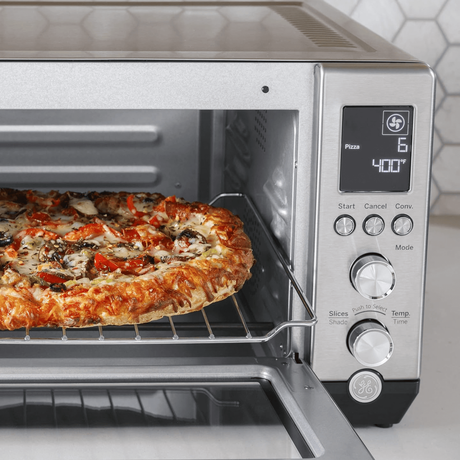 General Electric Stainless Digital 6-Slice Convection Toaster Oven Jupiter Gear Home
