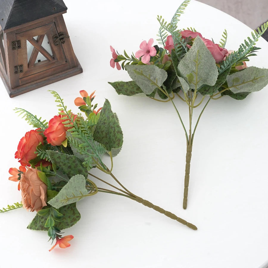 Artificial Flowers Vases for Home Decoration Valentine Garland Fake Plants Wedding Bride Outdoor Diy Gift Box Silk Peony Bouquet Taj Home Store