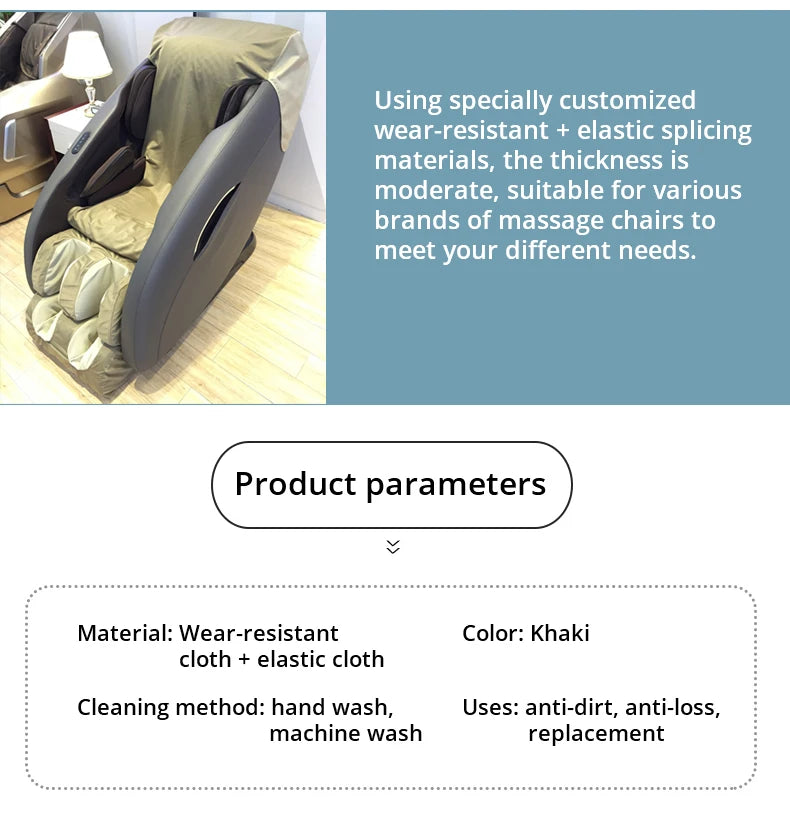 Customized Cloth Dust Cover Wear-resistant and Scratch-Resistant Full Wrapped  Fbric Cover Universal Massage Chair Accessory Taj Home Store