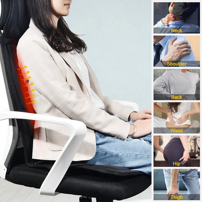 Electric Vibrating Car Massage Massage Chair Mat Portable Massager Cushion Home Infrared Heating Back Vibrator Massage Pads Taj Home Store