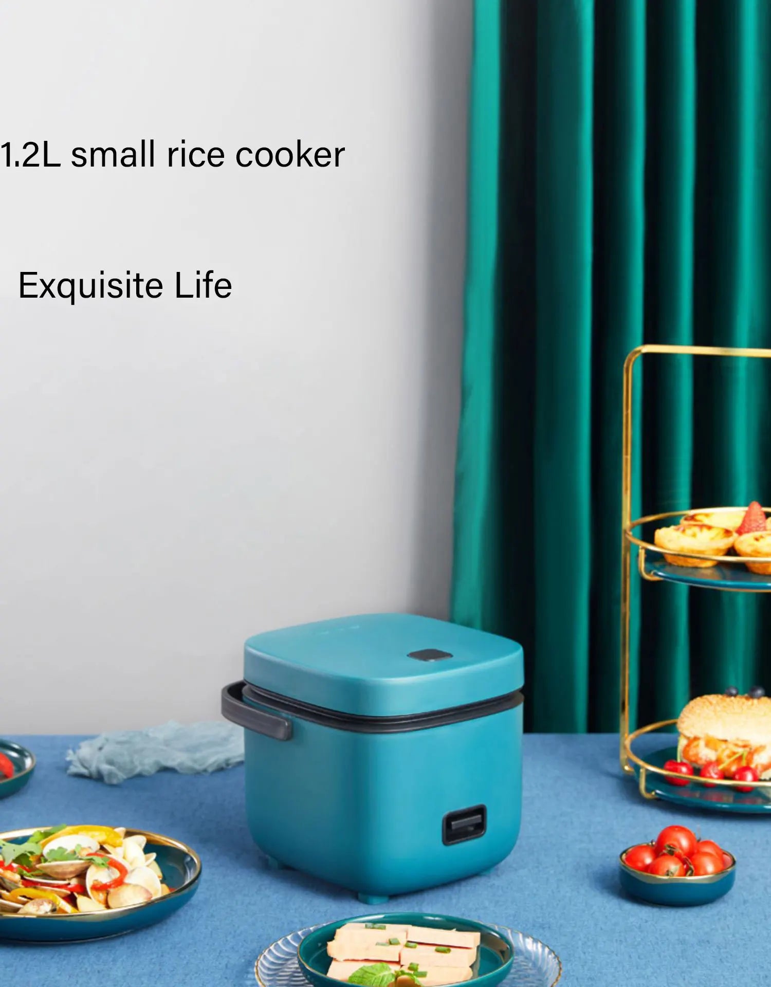 Mini Rice Cooker Automatic Household Kitchen Electric Cooking machine 1-2 People Food Warmer Steamer 1.2L Small Rice Cooker Taj Home Store