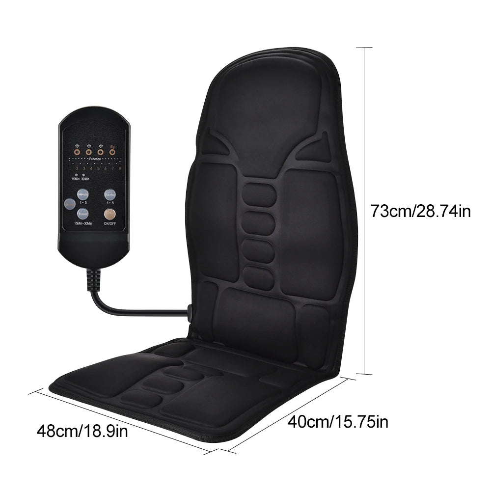 Electric Vibrating Car Massage Massage Chair Mat Portable Massager Cushion Home Infrared Heating Back Vibrator Massage Pads Taj Home Store