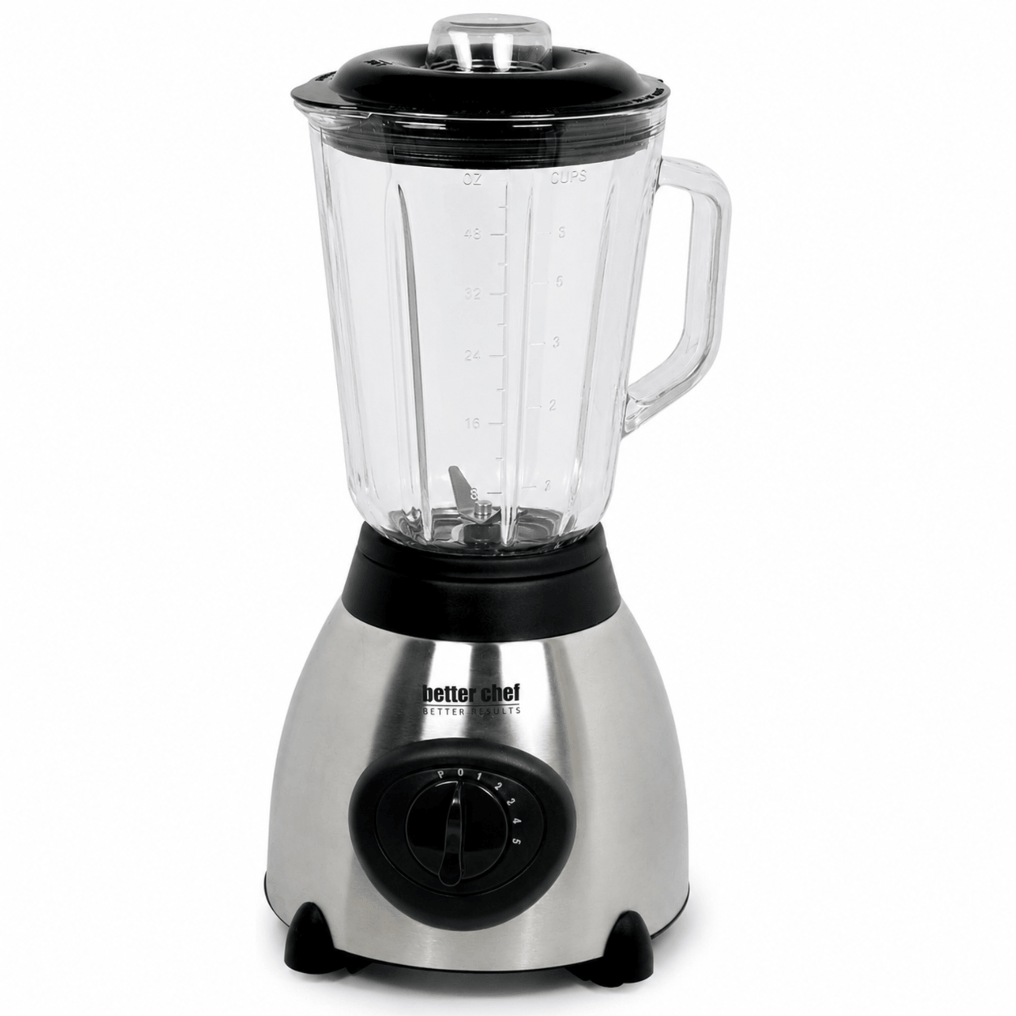 Better Chef 500W 5-Speed Glass Jar Blender with Stainless Steel Base Jupiter Gear Home