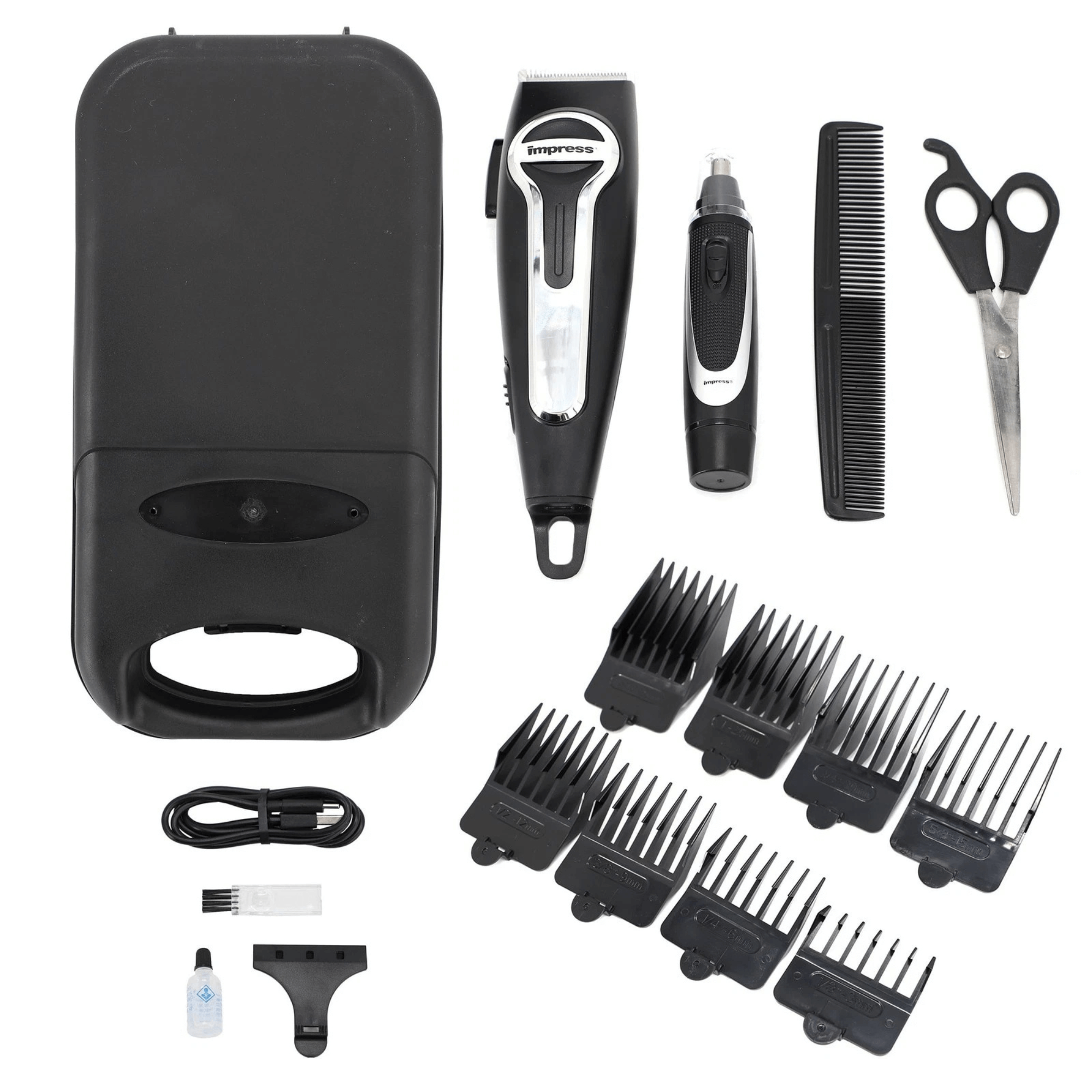 Impress 18-Pce Rechargeable Hair Clipper and Nose Trimmer Set Jupiter Gear Home