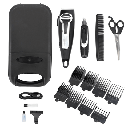 Impress 18-Pce Rechargeable Hair Clipper and Nose Trimmer Set Jupiter Gear Home