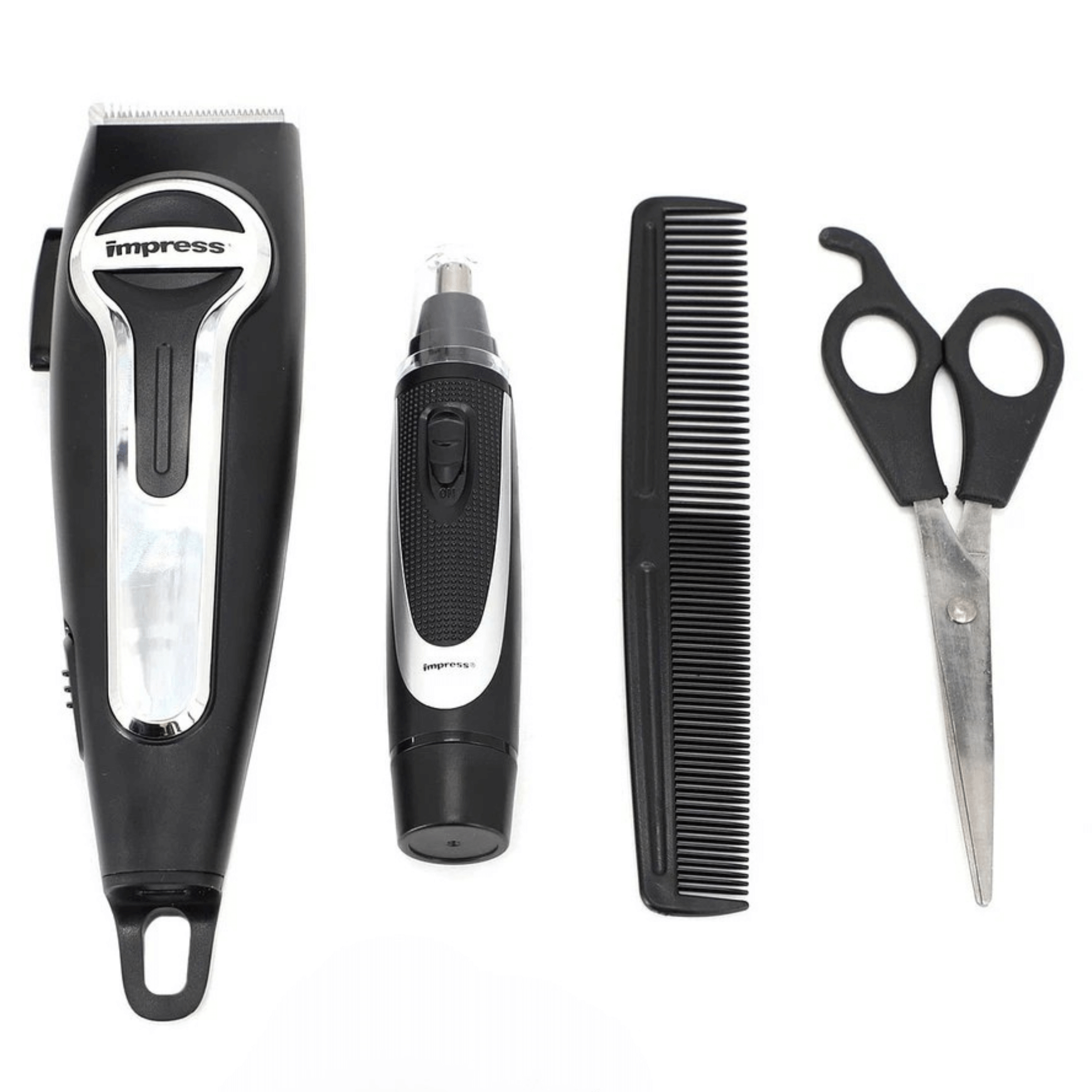 Impress 18-Pce Rechargeable Hair Clipper and Nose Trimmer Set Jupiter Gear Home