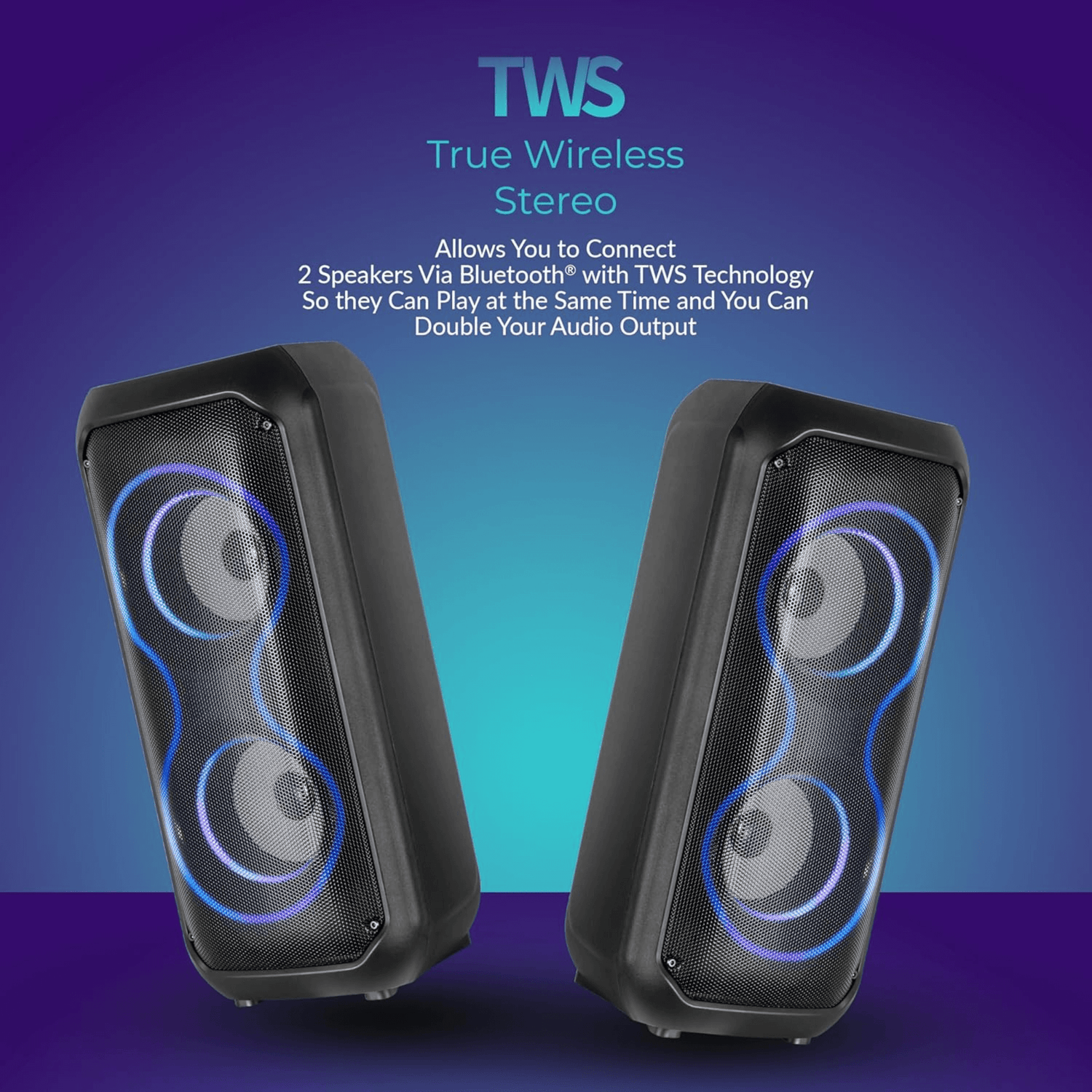 IQ Sound 2x4-Inch High Efficiency Bluetooth Speaker System Jupiter Gear Home