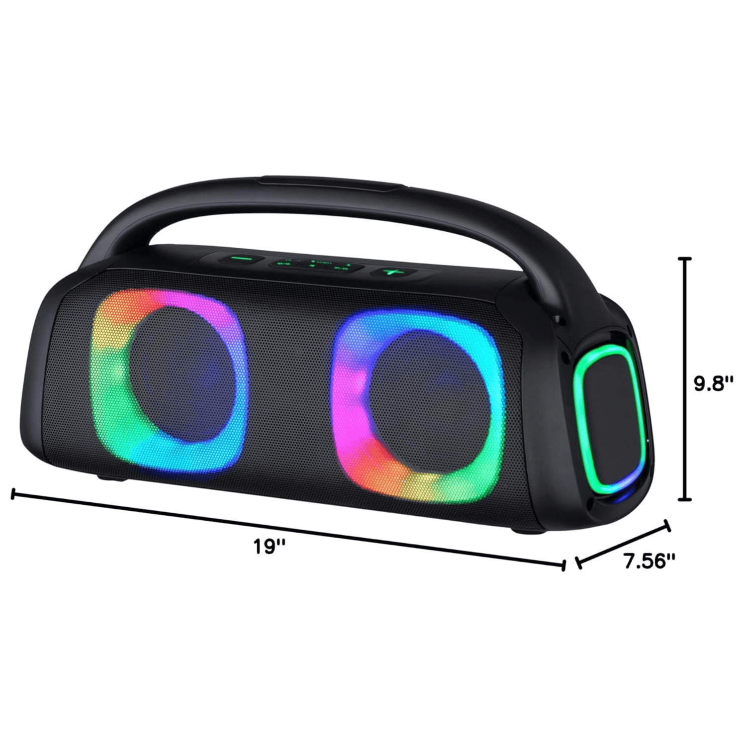 IQ Sound Portable Bluetooth Speaker with RGB Lights and TWS-Enhanced Stereo Sound Jupiter Gear Home