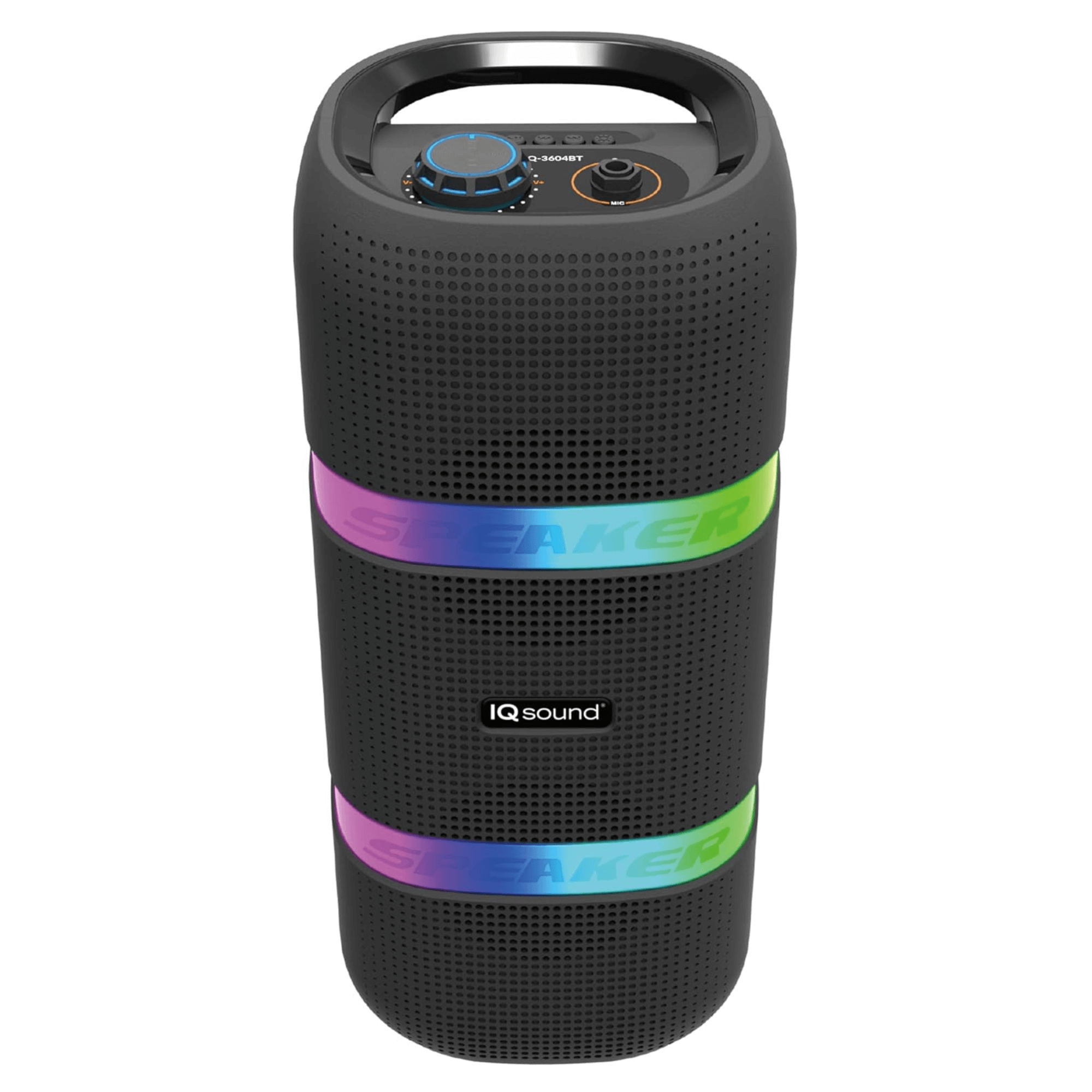 IQ Sound 2 x 4-Inch Portable Bluetooth TWS LED Speaker Jupiter Gear Home