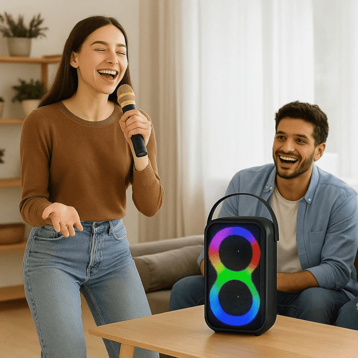 IQ Sound Karaoke Kraze 2x 4-Inch Portable Bluetooth Speaker Jupiter Gear Home