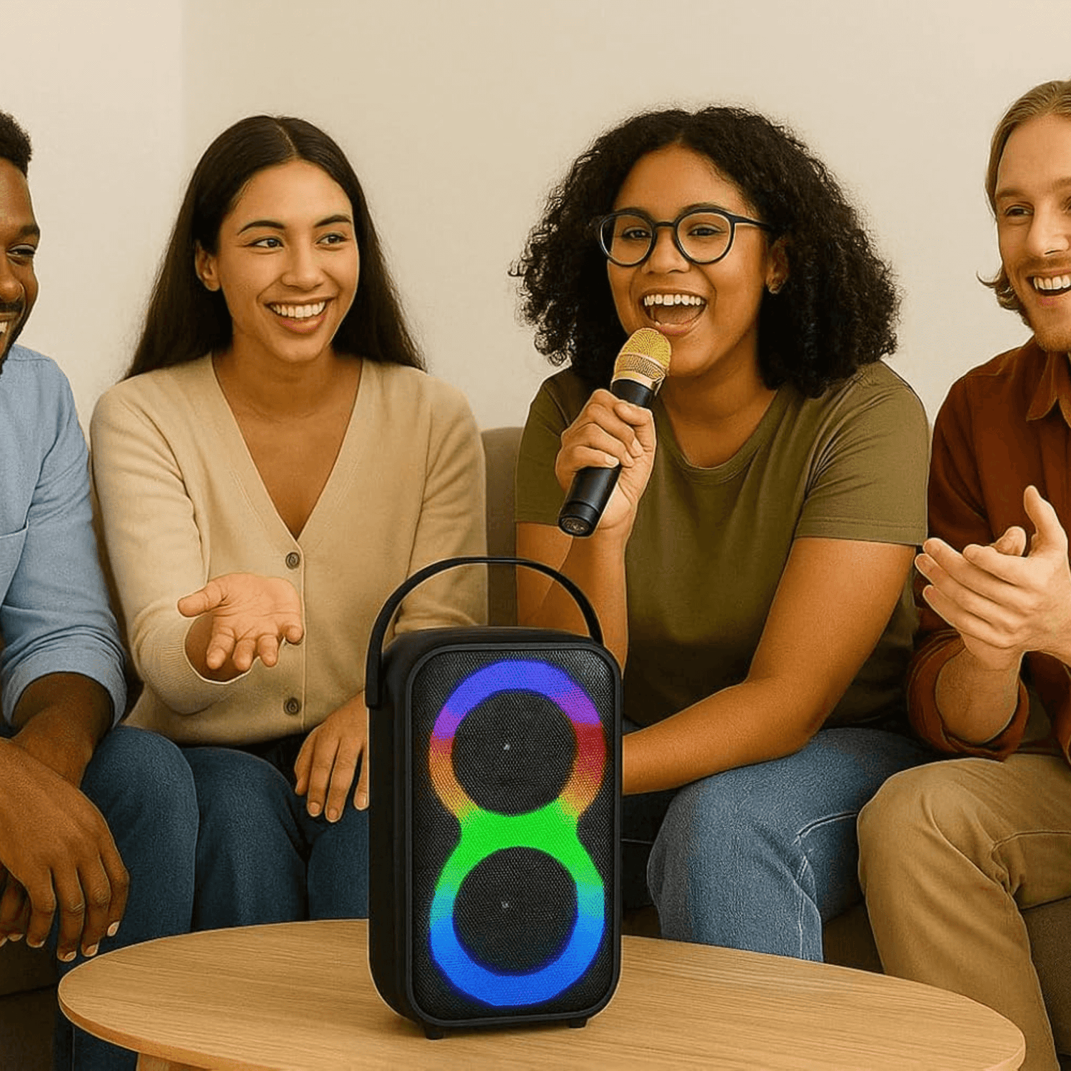 IQ Sound Karaoke Kraze 2x 4-Inch Portable Bluetooth Speaker Jupiter Gear Home
