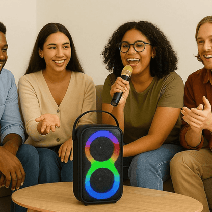 IQ Sound Karaoke Kraze 2x 4-Inch Portable Bluetooth Speaker Jupiter Gear Home