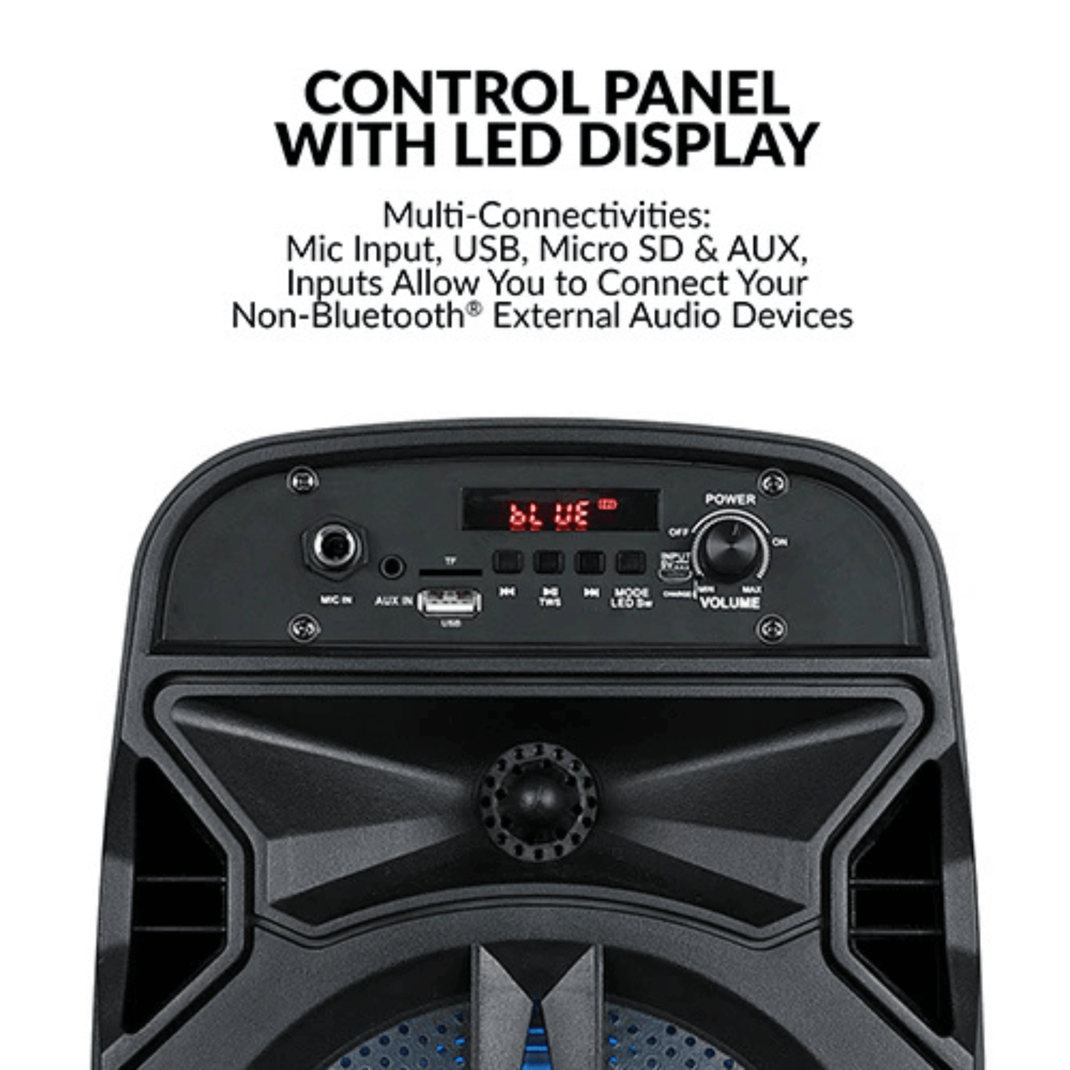 IQ Sound 8-Inch Portable Bluetooth TWS Speaker Jupiter Gear Home