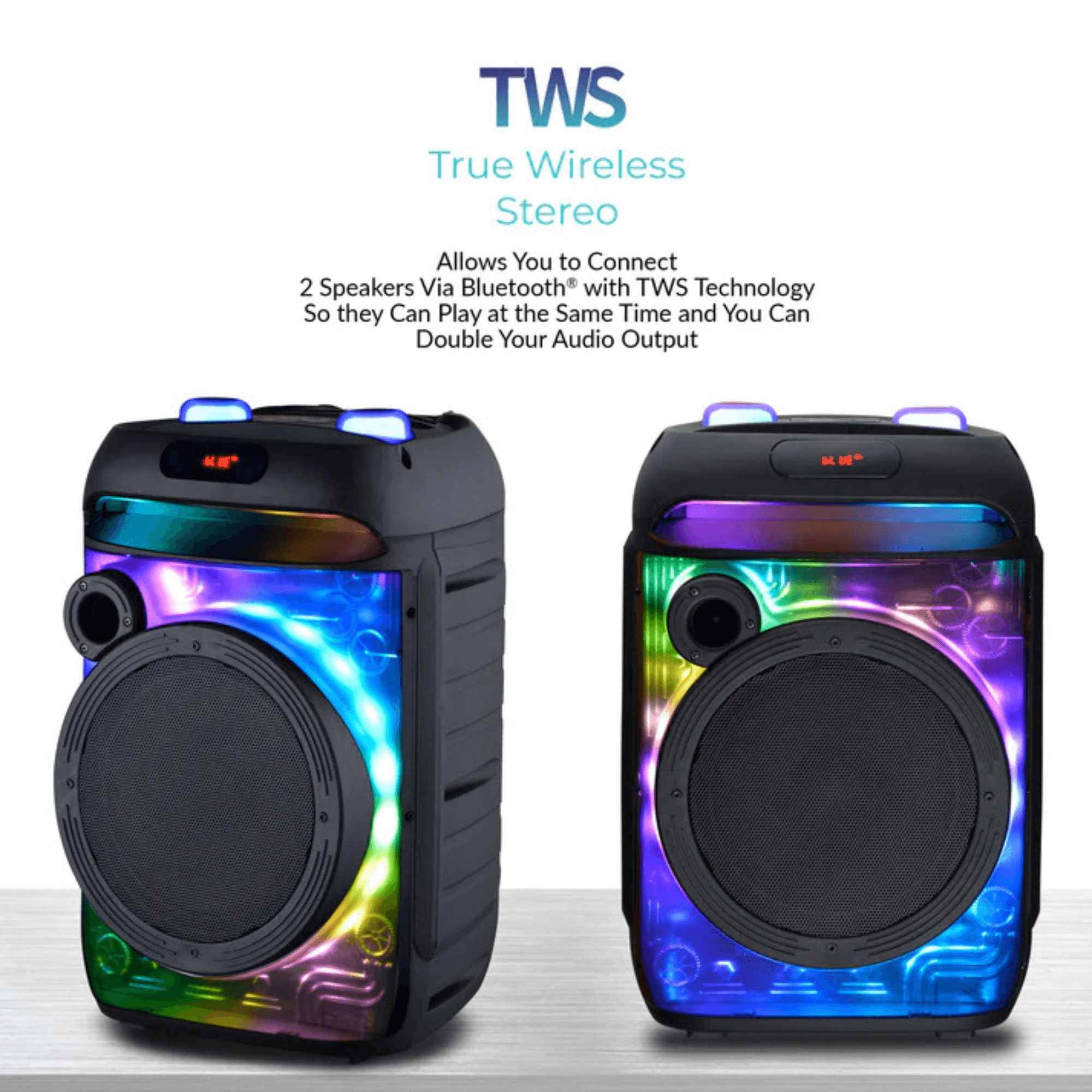 IQ Sound CYBER FLEX8 8-Inch Portable Bluetooth Speaker Jupiter Gear Home