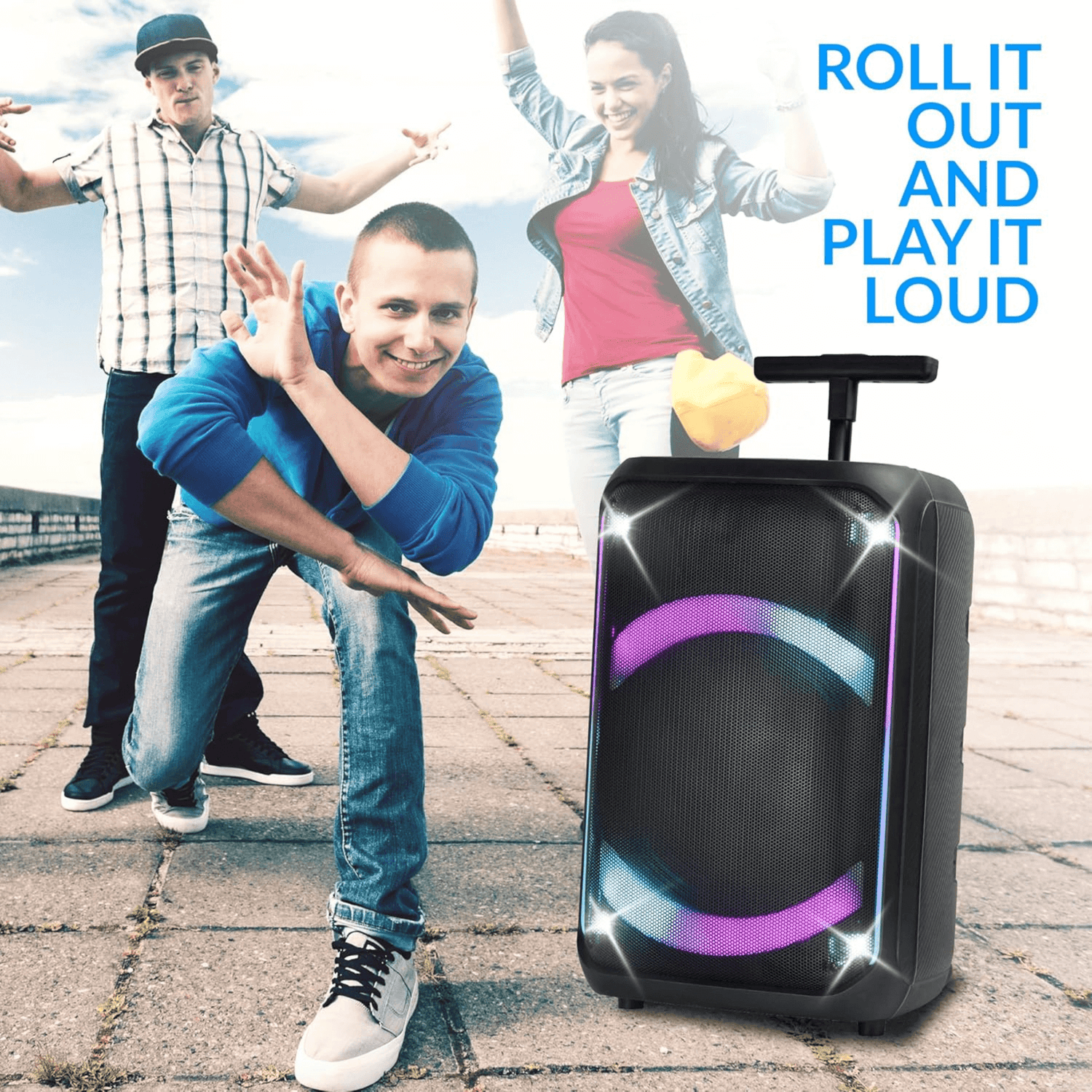 IQ Sound 12-Inch Portable Bluetooth Party Speaker with TWS Jupiter Gear Home