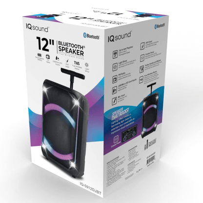 IQ Sound 12-Inch Portable Bluetooth Party Speaker with TWS Jupiter Gear Home