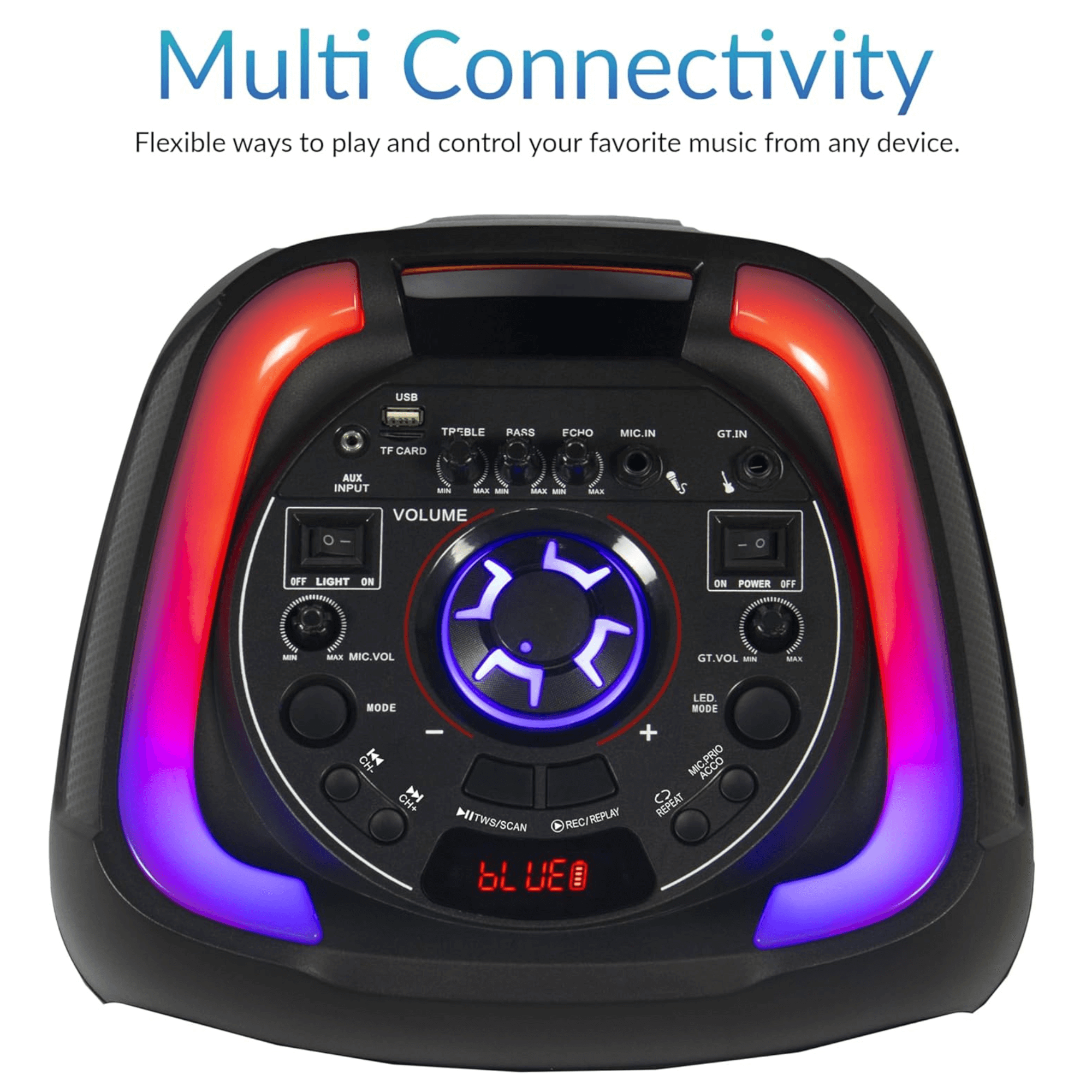 IQ Sound 2x12-Inch Portable Bluetooth Party Speaker Jupiter Gear Home