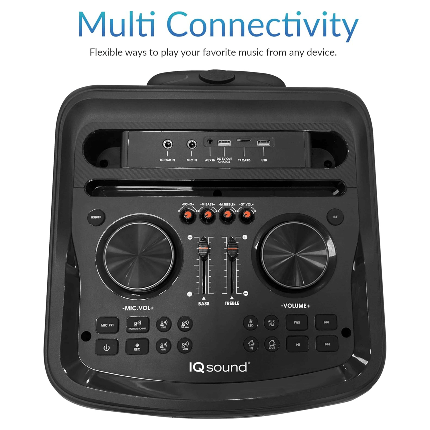IQ Sound CYBER FLEX12 12-Inch Portable Bluetooth Party Speaker Jupiter Gear Home