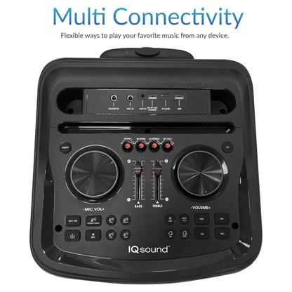 IQ Sound CYBER FLEX12 12-Inch Portable Bluetooth Party Speaker Jupiter Gear Home