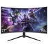 Norcent 27-Inch FHD VA Gaming Curved Monitor with Rainbow Lights Jupiter Gear Home