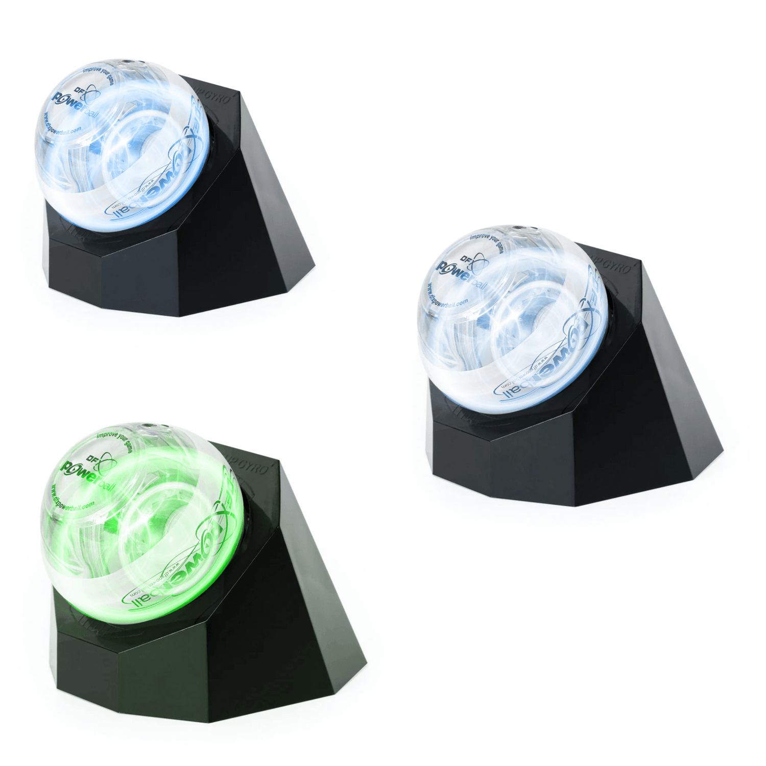 DFX Powerball Platinum Edition Hand Gyroscope Resistance Trainer with Powerdock Jupiter Gear Home
