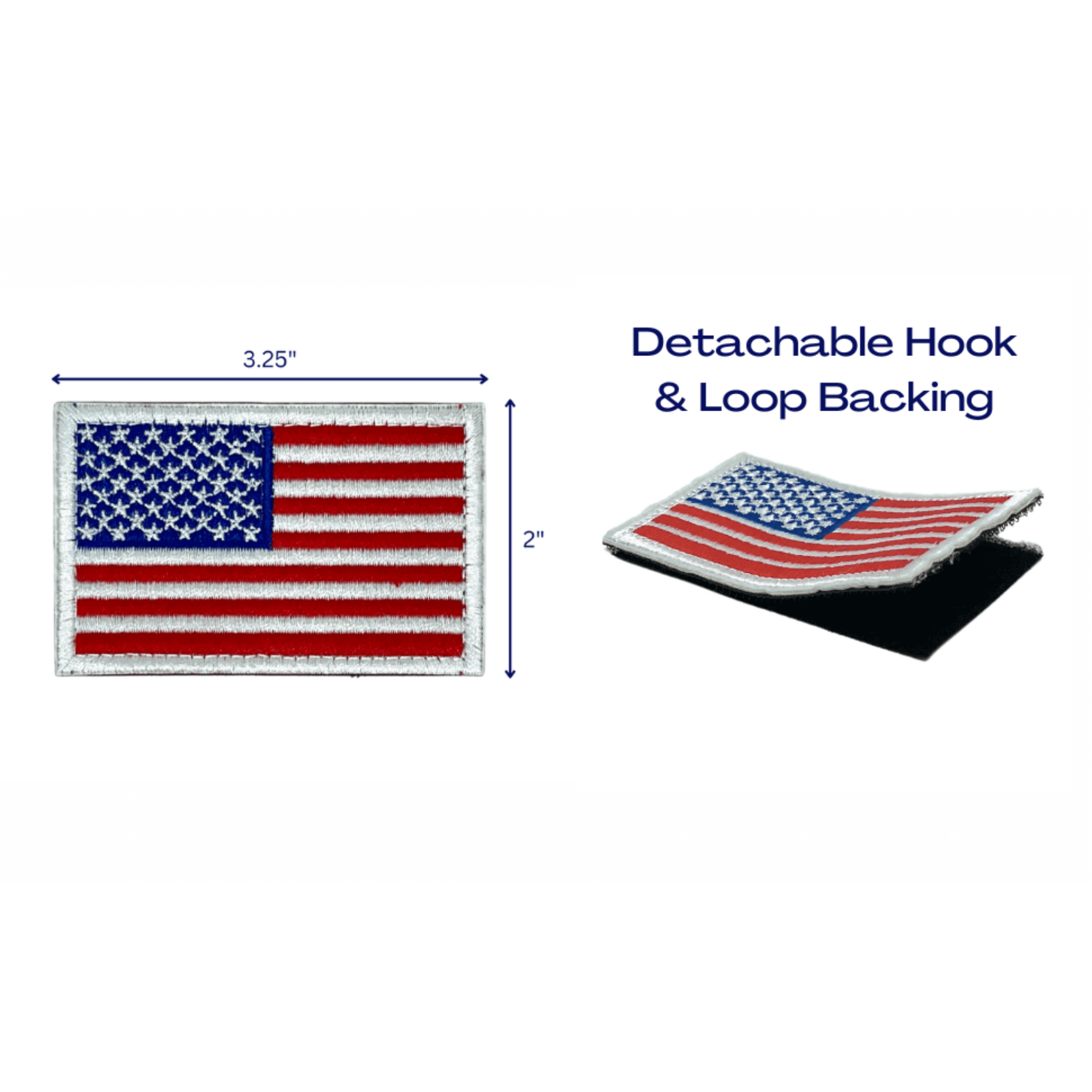 JupiterGear Tactical USA Flag Patch with Detachable Backing Jupiter Gear Home