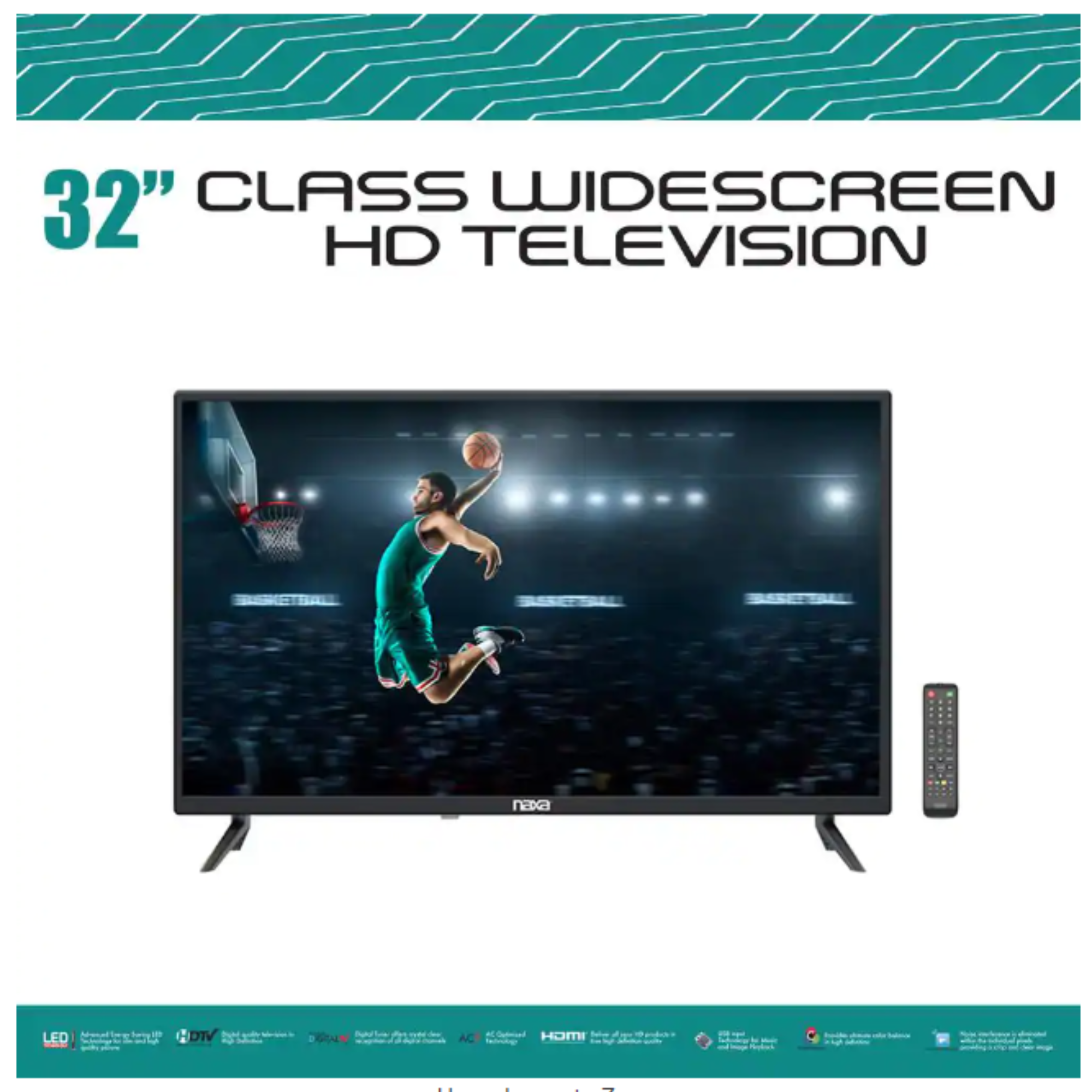 Naxa 32” Class 720p Widescreen LED HD Television w Built-In Digital ATSC Tuner (NT-3206) Jupiter Gear Home