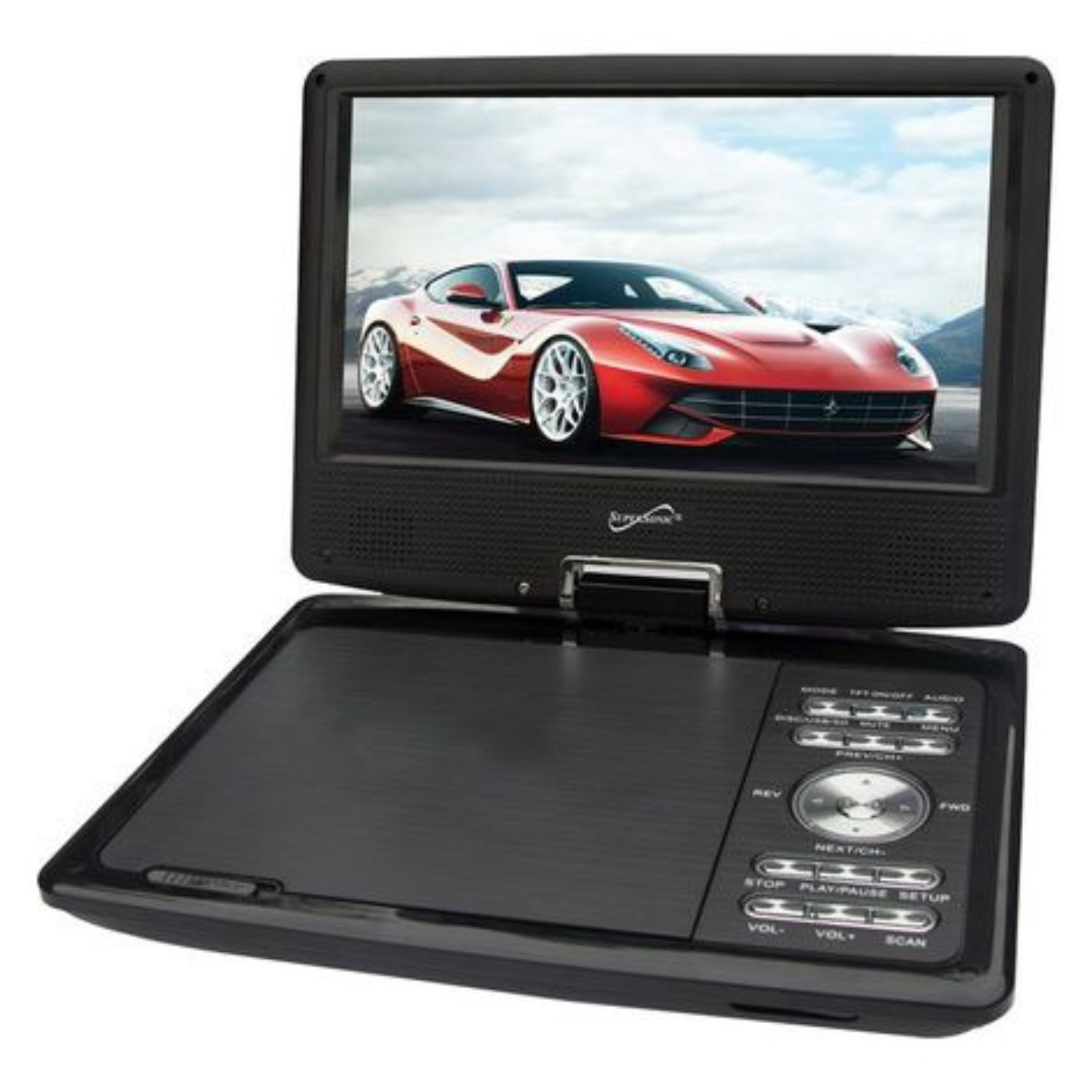 Supersonic 9" Portable DVD Player With Digital TV, USB and SD Inputs &amp; Swivel Display (SC-259A) Jupiter Gear Home