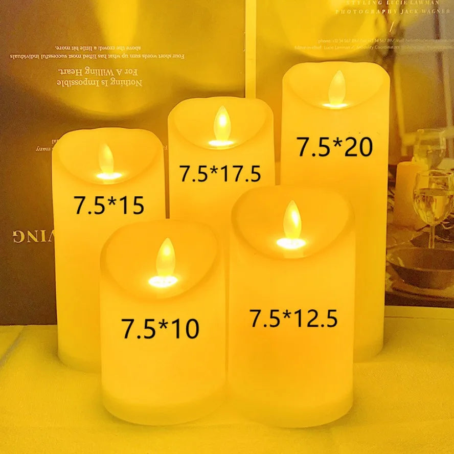 LED Flameless Flickering Candles Lamp Home Decoration Battery Powered Candles for Wedding Decor Birthday Party Supplies Warm Taj Home Store