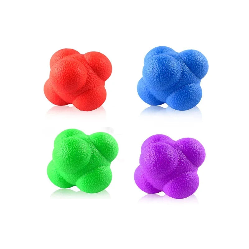 Rubber Bounce Reaction Balls for Hand Eye Coordination Speed Reflex Training Sensory Indoor Oudtoor Sports Exercise Kid Adults Taj Home Store