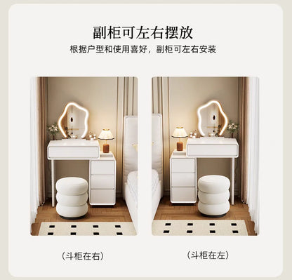 Bedroom Women Dressing Table Luxury Wood Storage Mirror Hairstyle Dressing Table Home White Muebles De Dormitorio Furniture Taj Home Store
