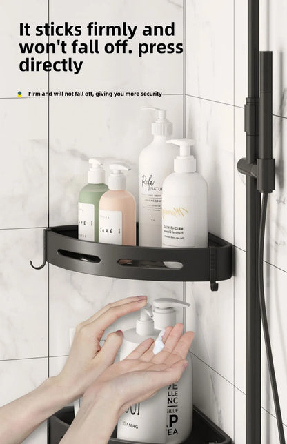 Bathroom Shelves Organizer No Punching Required Kitchen Corner Shelf Racks Shampoo Makeup Storage Holder Shower Towel Caddy Rack Taj Home Store