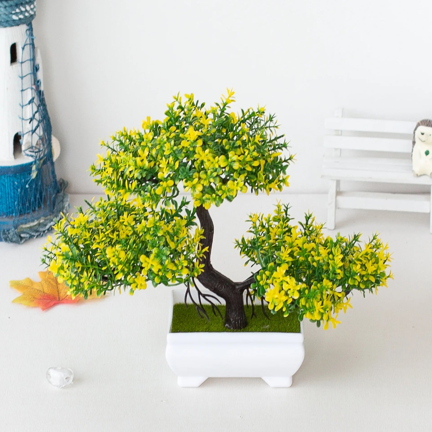Artificial Plants Bonsai Small Tree Pot Fake Plant Flowers Potted Ornaments For Home Room Table Decoration Hotel Garden Decor Taj Home Store