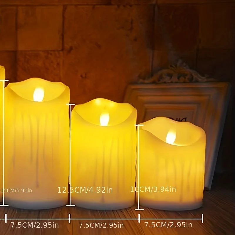 Flameless LED Candles with Remote Control and Timer Battery Operated Flickering Candle for Home Party Wedding Christmas Decor Taj Home Store
