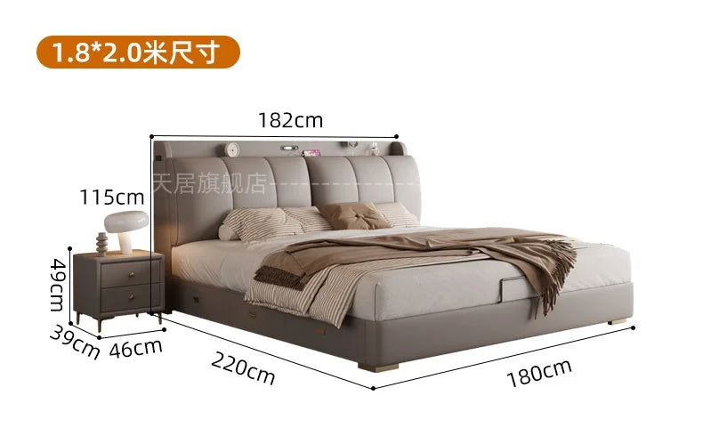 Bedroom Storage Bed Modern Corium Wedding Luxury Bed Corium Double Recamaras Matrimoniales Completas Muebles Home Furniture Taj Home Store