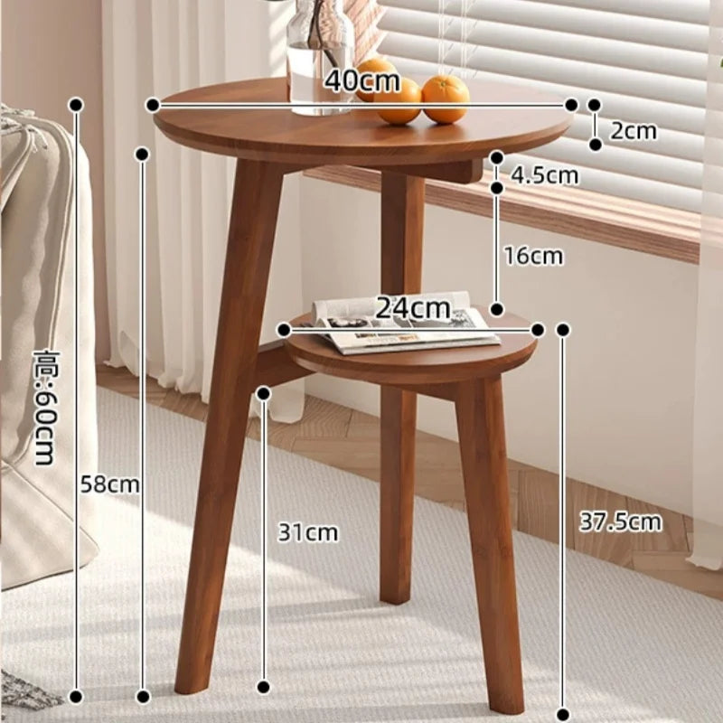 Modern Bedside Cabinets Coffee Table   Solid Wood Side Table Movable Living Room Small Coffee Table Home Furniture New Taj Home Store