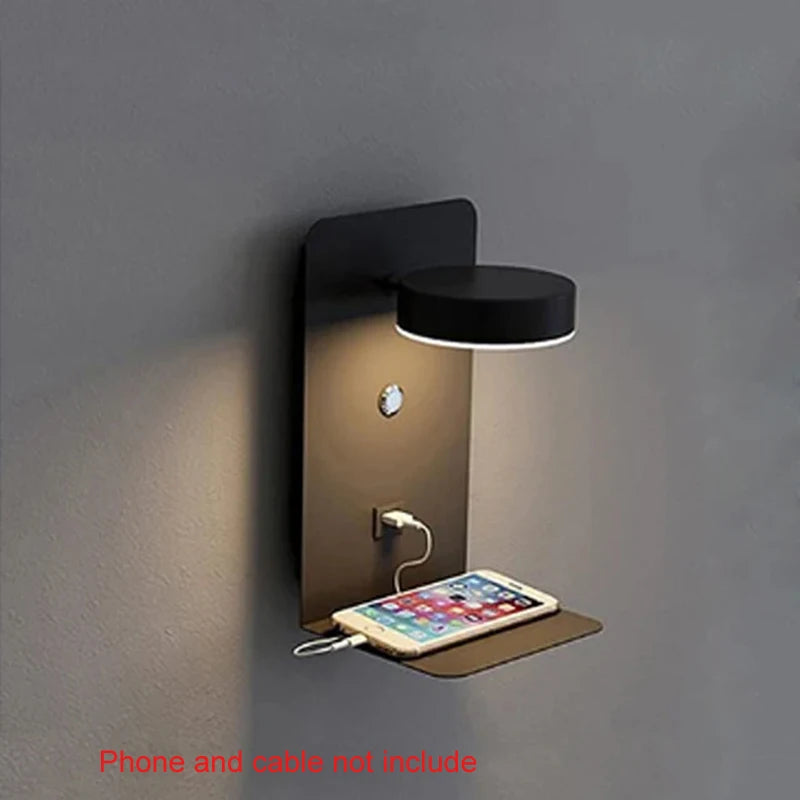 Bedroom Led Wall Lamps with USB Charge Wall Light Indoor Lamp for Living Room Decor Wall Panels with Switch Aisle Modern Sconce Taj Home Store