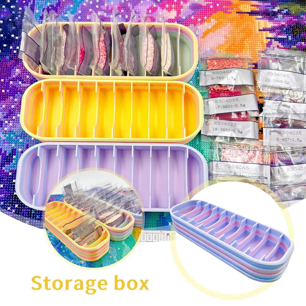 Diamond Storage Box With Grids Bead Storage Box for Painting Drills Diamond Art Tools Portable Design Best Seller Taj Home Store