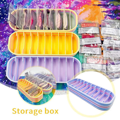 Diamond Storage Box With Grids Bead Storage Box for Painting Drills Diamond Art Tools Portable Design Best Seller Taj Home Store