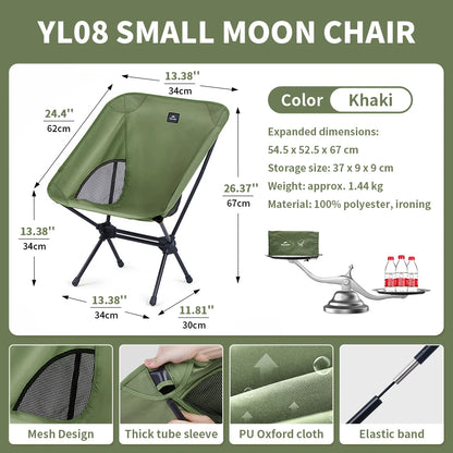 Naturehike Chair Foldable Chair Camping Lightweight Khaki Picnic BBQ Fishing Widen Chairs Outdoor Equipment Portable Taj Home Store