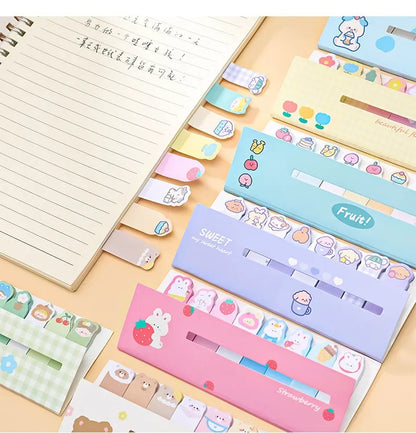 Creative Cute Cartoon Animal Index Stickers Stationery Notebook High Appearance Convenience Stickers Student Supplies Taj Home Store