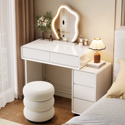 Bedroom Women Dressing Table Luxury Wood Storage Mirror Hairstyle Dressing Table Home White Muebles De Dormitorio Furniture Taj Home Store