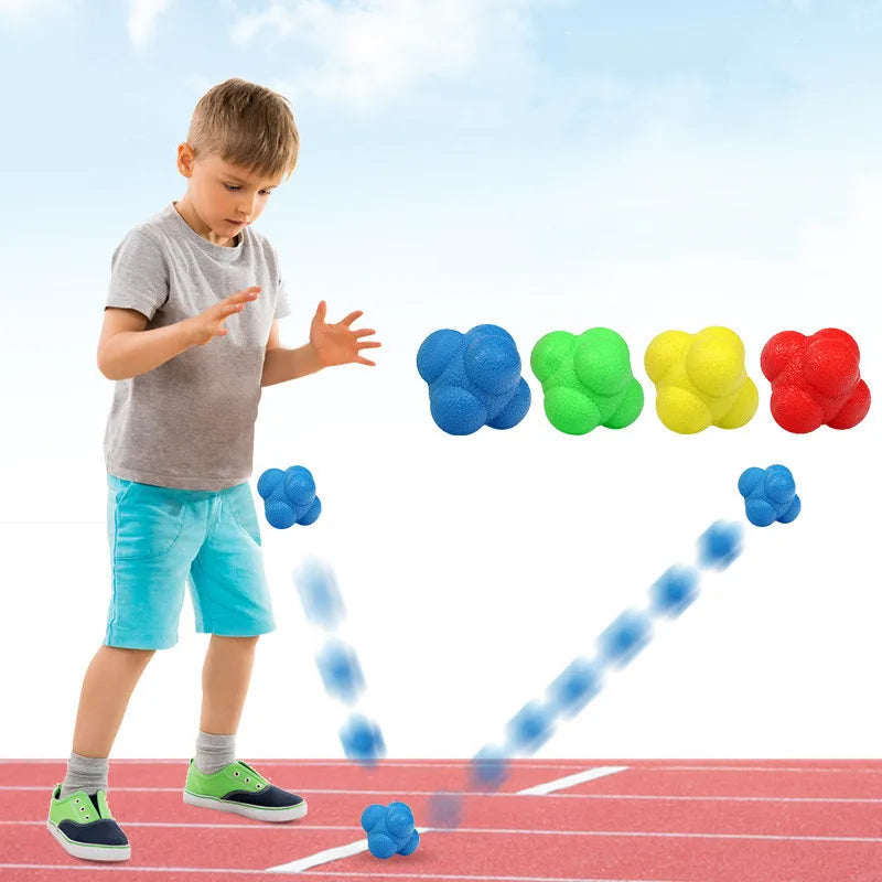 Rubber Bounce Reaction Balls for Hand Eye Coordination Speed Reflex Training Sensory Indoor Oudtoor Sports Exercise Kid Adults Taj Home Store