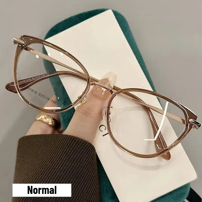 2025 Fashion Cat Eye Photochromic Myopia Glasses for Women Outdoor Color Changing UV Protection Sunglasses Near Sight Eyeglasses Taj Home Store