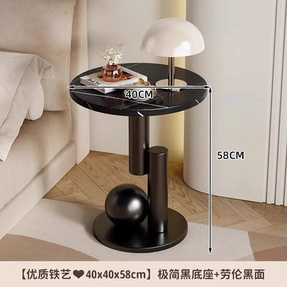 Living room sofa, small coffee table, side cabinet, living room home, light luxury bedside table, balcony, simple and creative Taj Home Store
