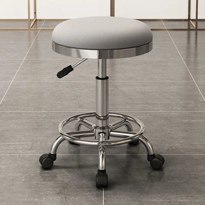 Height-adjustable Round Stools with Swivel Casters Barber&