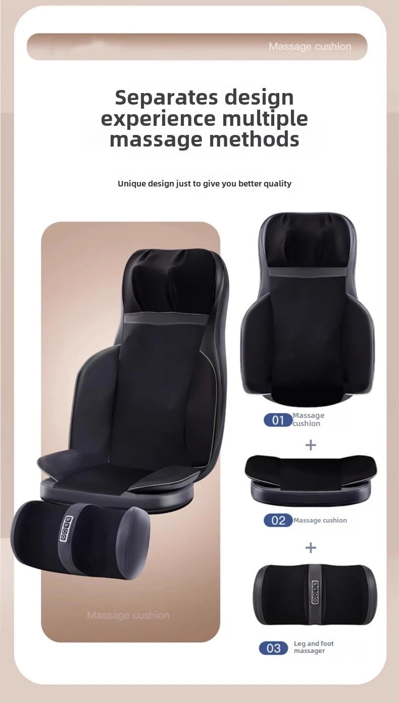 Shiatsu Neck Back Massager with Heat, 2D ro 3D Kneading Massage Chair Pad, Adjustable Compression Seat Massager for Full Body Taj Home Store