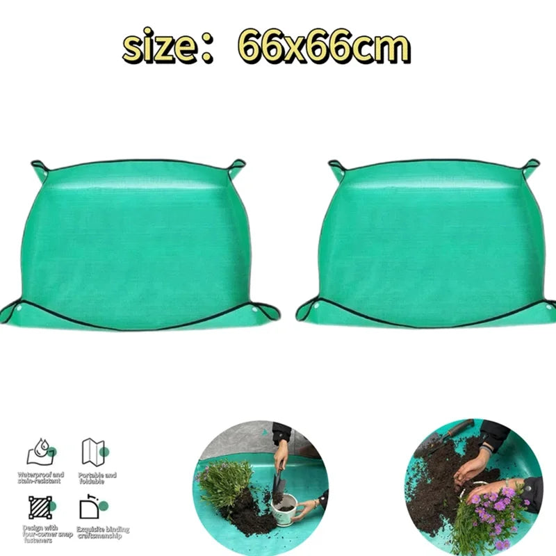 Waterproof Foldable Planting Mat Garden Mat Garden Potting Pad for Flowerpot Transplanting Mixing Soil Plant Pruning Garden Tool Taj Home Store