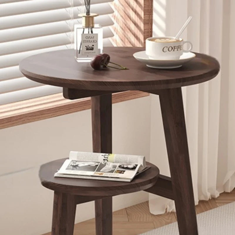 Modern Bedside Cabinets Coffee Table   Solid Wood Side Table Movable Living Room Small Coffee Table Home Furniture New Taj Home Store